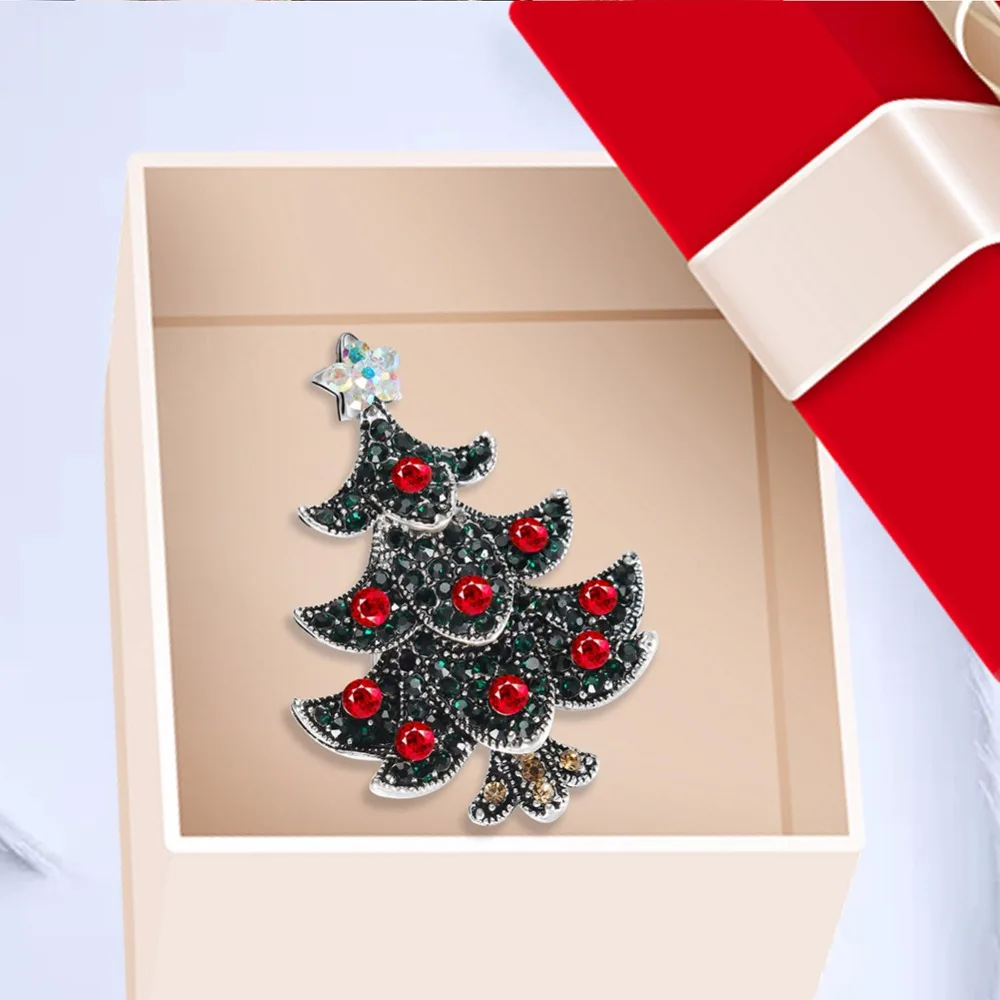 

Colorful Christmas Tree Brooch 2017 Women Fashion Jewelry Rhinestone Brooches Pin up Alloy Brooch Autumn Clothes Accessories495