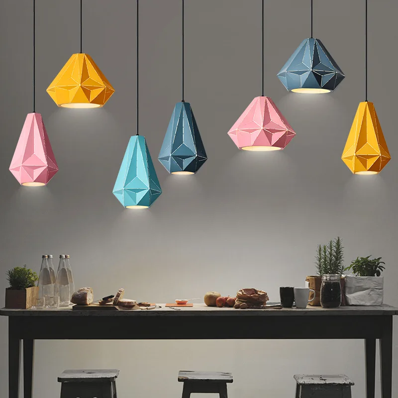 Modern Drop Lights Pendant Light Kid's Room Blue Yellow Pink Hat Pendant Lamp Home Lights Indoor Lighting (16)