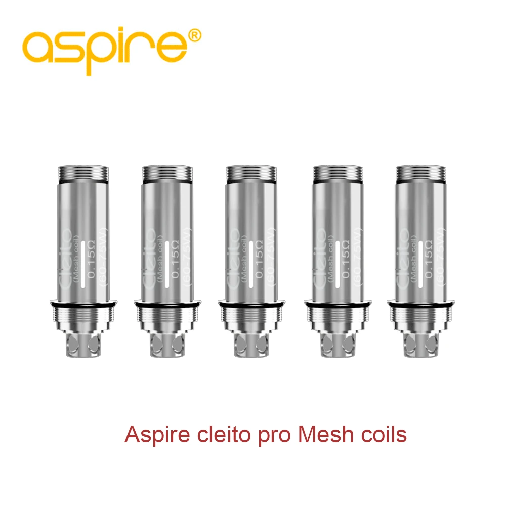 5 шт./лот оригинальные катушки Aspire cleito pro 0 Ом и сетчатые 15 подходят для атомайзера
