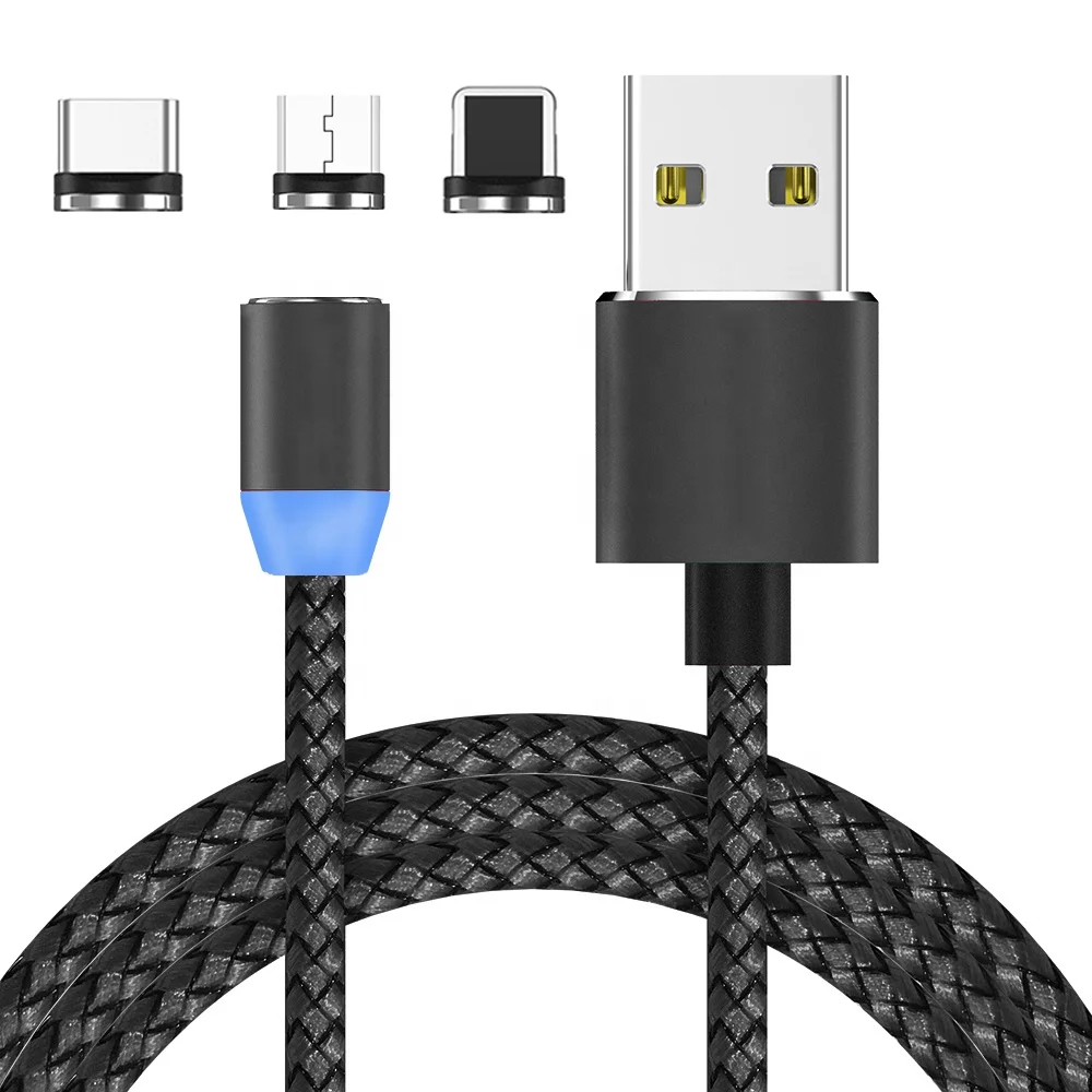 Оптом 3 в 1 Разъемы Магнитный Usb кабель 2.4A Магнитный Usb кабель для зарядки для Iphone XS и смартфона