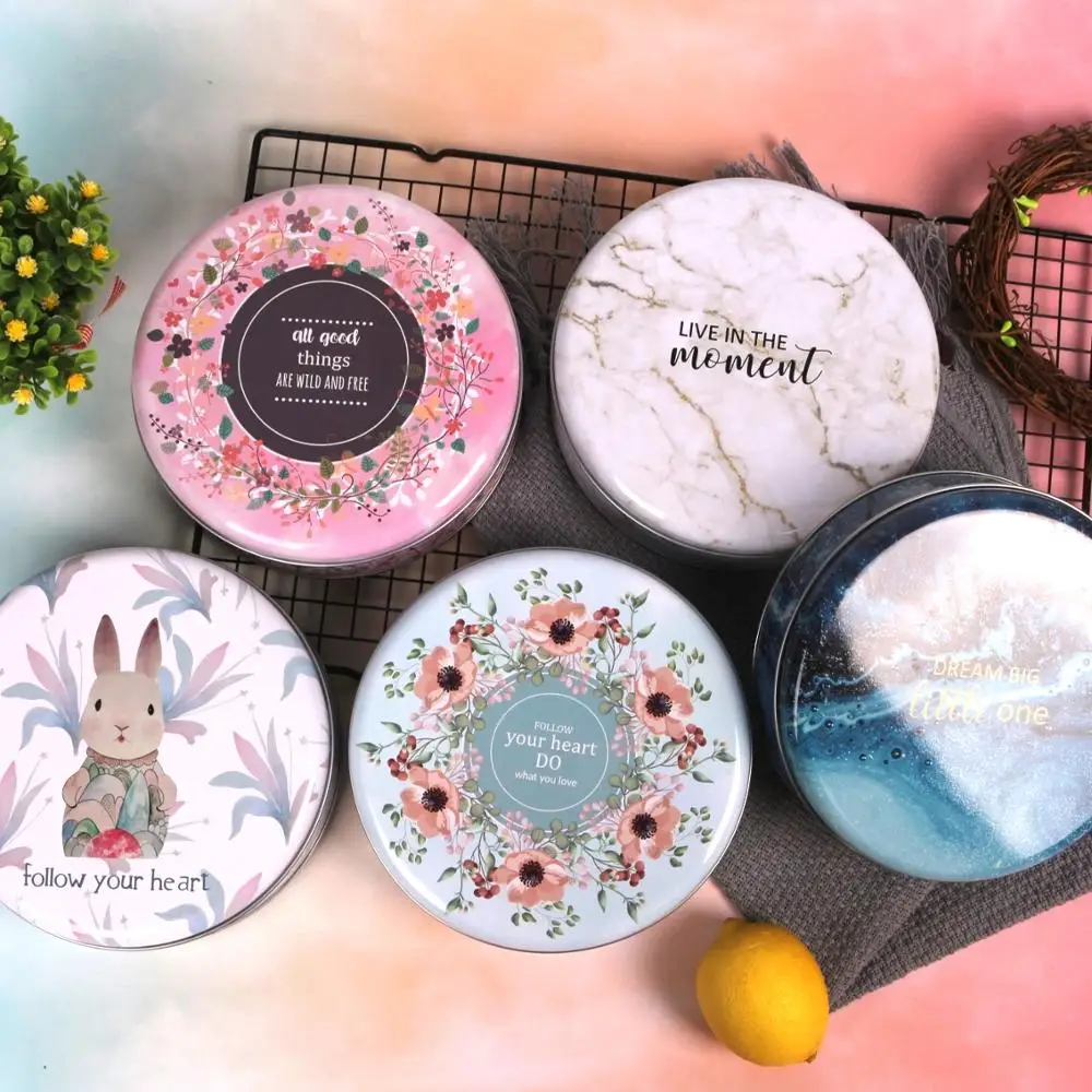 

Large Round Tea Sugar Coffee Cookies Storage Box Tin Box Sundries Organizer Storage Container Gift Packing Iron Box With Lids
