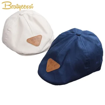 

New Cotton Baby Beret Hats Pure Color Kids Boys Girls Beret Cap for 2-4 Years 1 PC