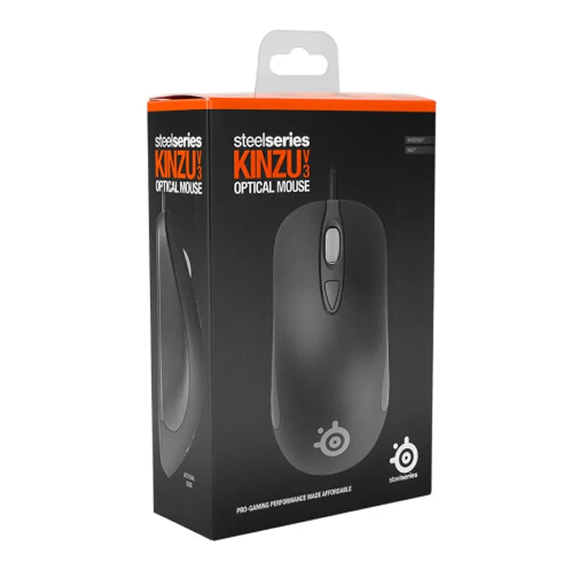 STEELSERIES оригинальная мышь KINZU V3 4000 dpi оптическая игровая мышь, производительность 4 кнопки USB проводные компьютерные мыши-черный - Цвет: With Retail Package