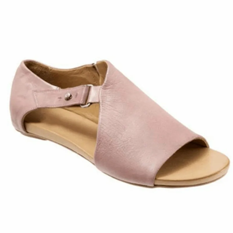

Litthing Retro Women Shoes Casual Flip Flops Flats Sandals 2019 Summer Ladies Mature Concise Summer Beach Shoes Woman Low Heels