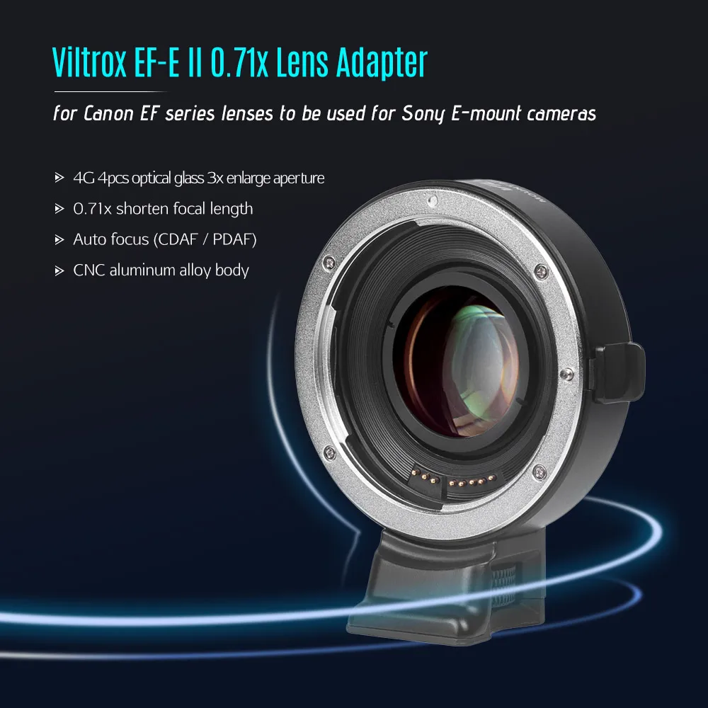 Viltrox EF E II адаптер для крепления объектива AF авто фокус редуктор скоростной