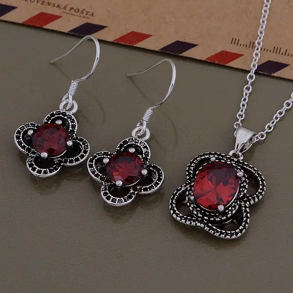 Серьги и ожерелье серебряные AS550 683 + 999|jewelry college|jewelry postjewelry glove |