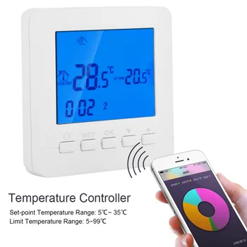 

Thermostat HY02B05-WiFi 16A Digital LCD Display Heating Programmable Thermostat Temperature Controller Temperature Regulator