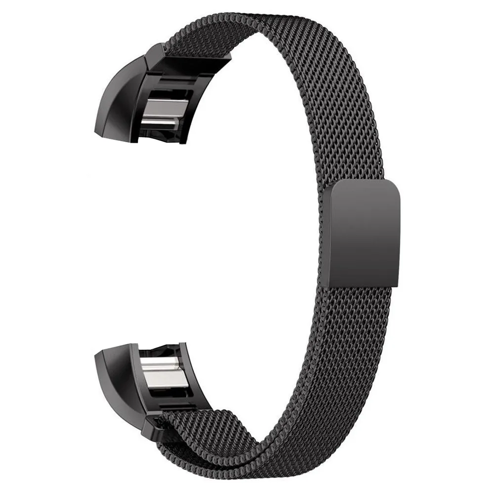 S/L Регулируемый магнитный Миланцы ремешок для Fitbit Charge 2 браслет Нержавеющая сталь металлический ремешок для Fitbit часы+ разъем