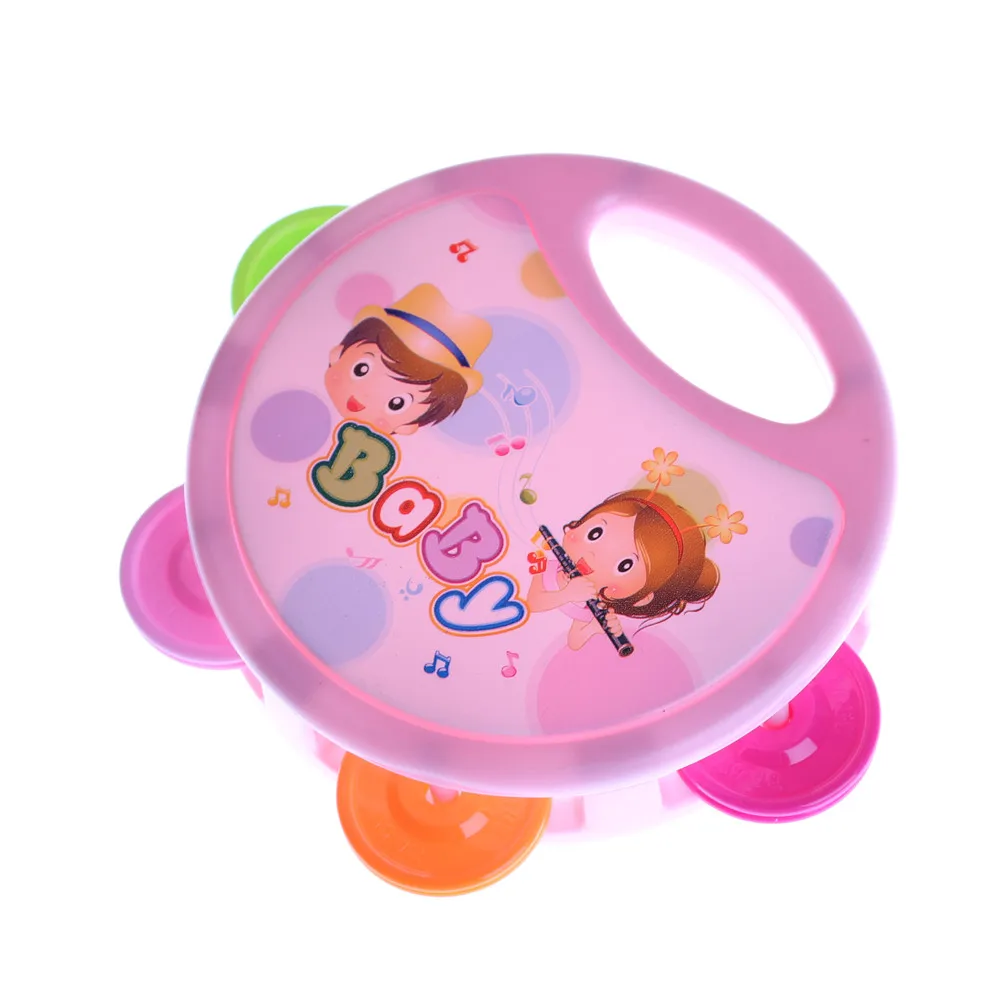 

1pcs Cute Baby Kids Musical Tambourine Beat Instrument Educational Handbell Clap Drum Baby Gift Toys