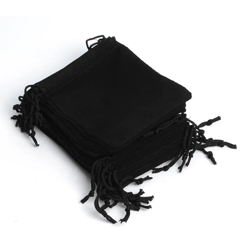 black velvet pouch bag