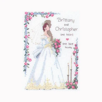 

love forever wedding decoration record bride DIY Handmade Chinese Cross Stitch 14ct Embroidery Kit Embroidered Cloth Livingroom