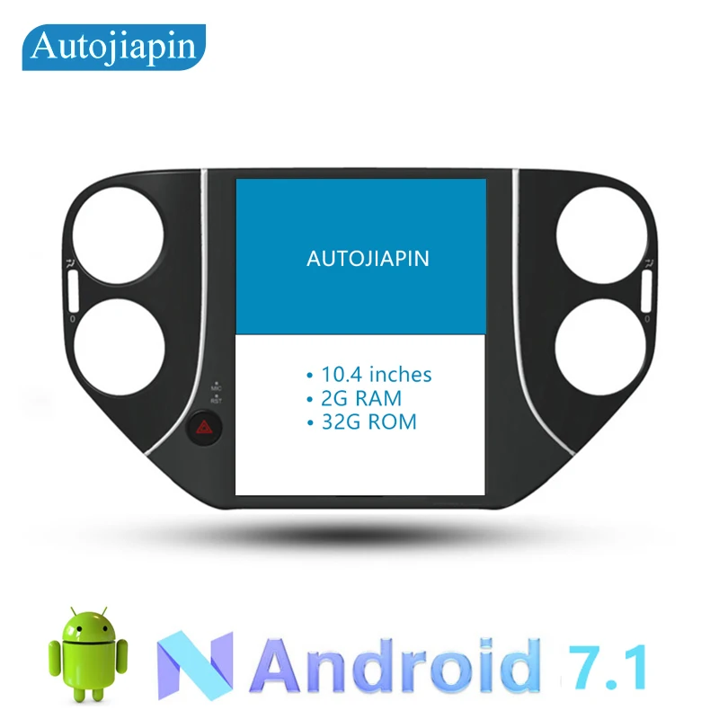 

AUTOJIAPIN 10.4" inches Vertical Screen Android 7.1 Quad-Core Car Multimedia player GPS Navi for VW tiguan 2013 - 2016