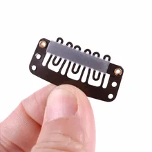 1000 шт./лот 32 мм U Форма кнопки металлические зажимы с силиконовый чехол для зажим в волос/уток /парик