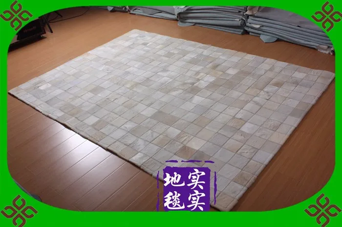 

Fashionable art carpet 100% natural genuine cowhide leather washable rugs