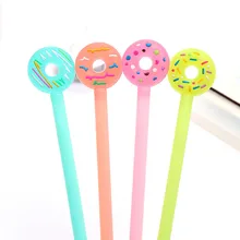 Горячая каваи пончик гелевые студенческие Ручки гелевые чернила ручка школьные офисные принадлежности Обучающие канцелярские принадлежности