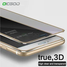 OICGOO Tempered Glass For iPhone 8 6 6S 7 Plus 5 5s SE Full Screen Protector 3D Aluminum Alloy For iPhone 6 7 8 Protective glass