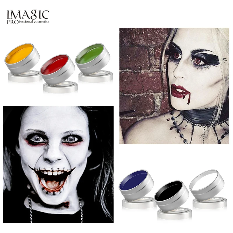 

IMAGIC Face Paint Body Makeup Art Painting Drawing Pigment Flash Glow Color Fancy Paint For Party Halloween Fancy Carnival