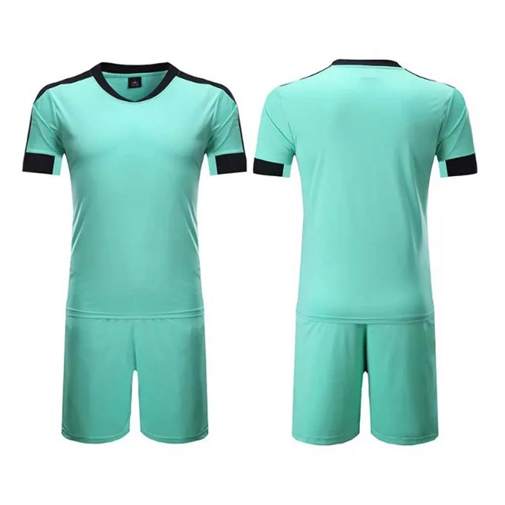 2017 new Football Jersey and Shorts Sleeve Training Suit Clothes Set for Men Soccer Quick Dry