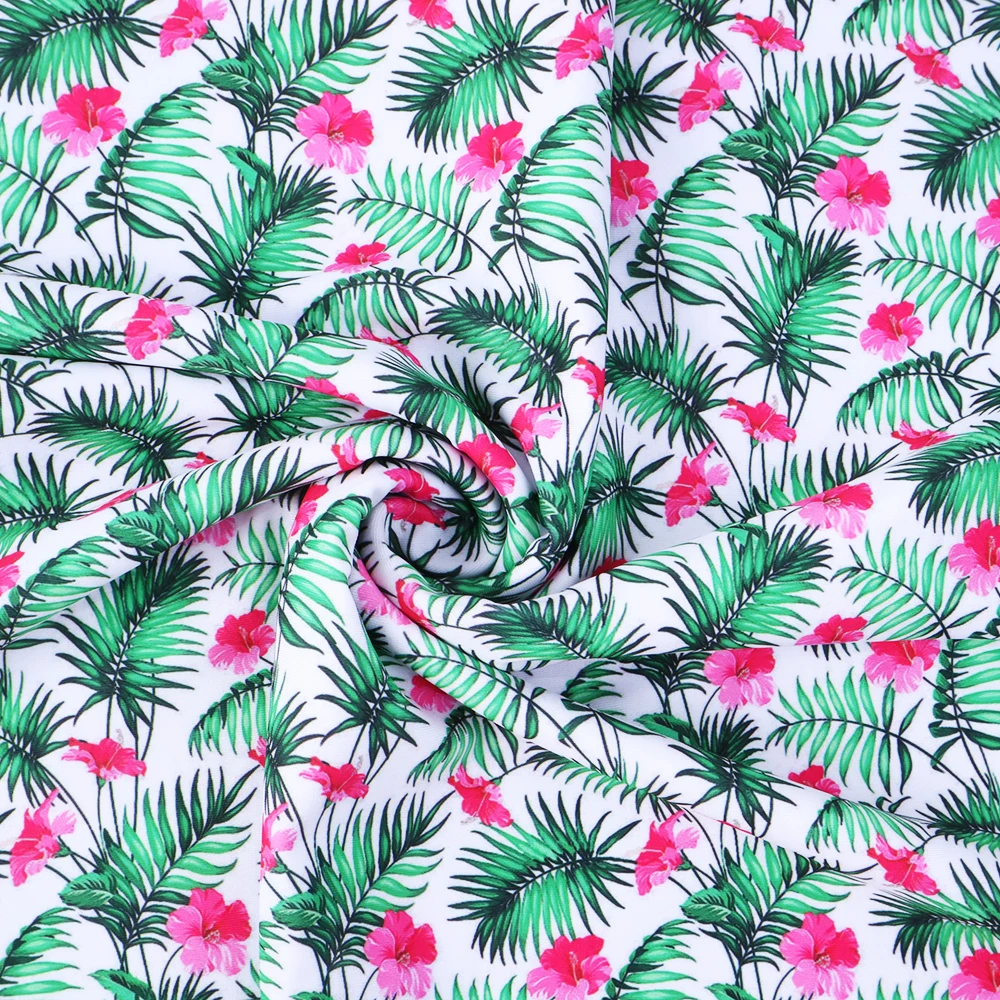 

David accessories 50*145cm Fish Scale Striped Feather Print Swimwear Fabric,Sewing Draft Dress Tights Clothes DIY,c4911