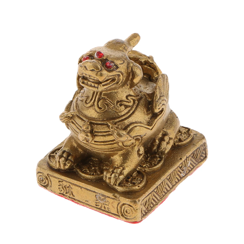 Chinese Copper Brave Troops Lucky Fortune Wealth Home Decoration Pi Xiu Brass Feng Shui Furnishing Articles