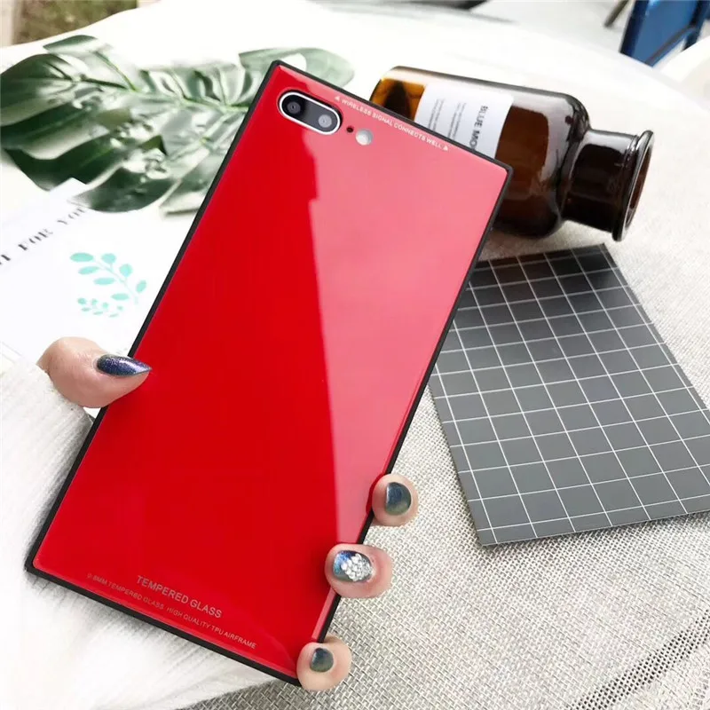 DISCASE Square Luxury Solid Color Phone Case For iphone 7 8 6 6s plus