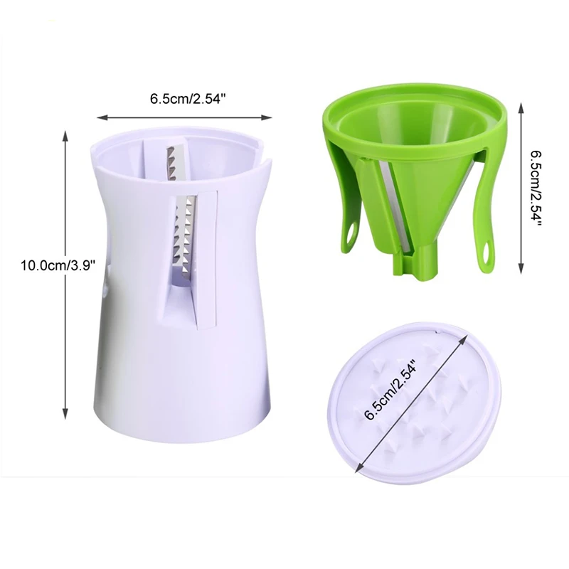 Kitchen Accessories Gadgets Tools Spiral Funnel Vegetable Grater ABS+Stainless Steel Carrot Cucumber Slicer Chopper Kitchen Item