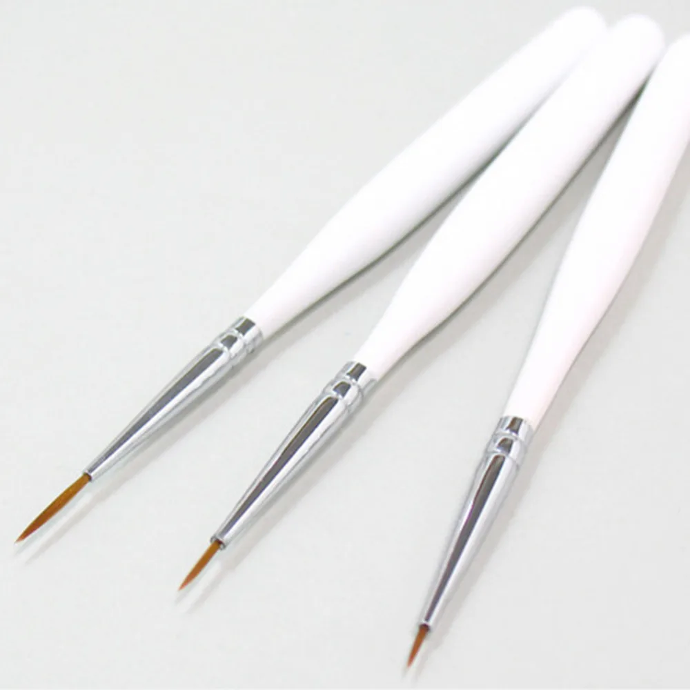 

3pcs/set 2018 New arrival High Quality 3pcs/lot Nail Art Finger Colored Painting Flower Pen Pull Pen For Nail Art 7