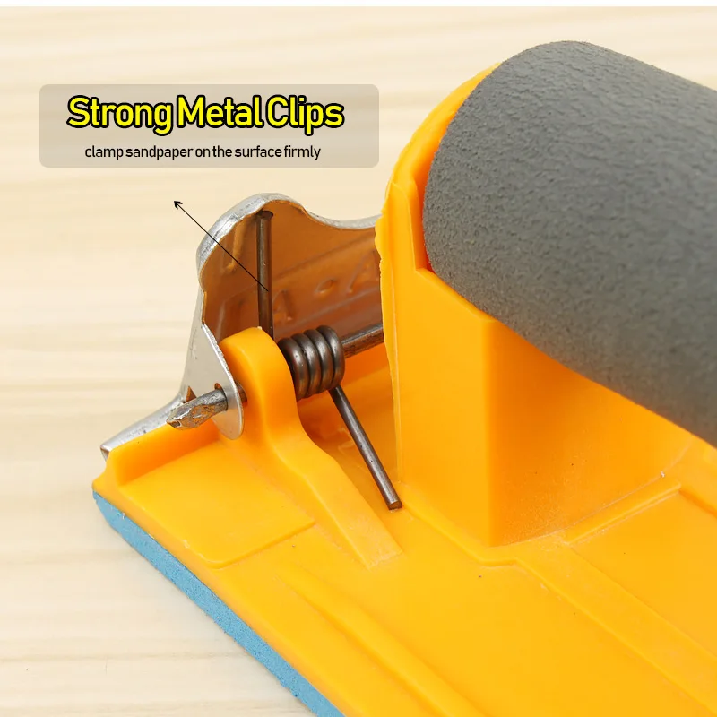 Sandpaper Holder with 2-sheet Sandpaper 9 x 11-Inch, Hand Sander for Wood and Drywall