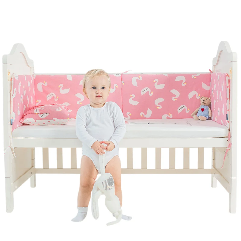 Nordic Design Baby Bed Thicken Bumpers 1pcs Crib Around Cushion Cot Protector Cushions 4Colors Newborns Room decor - Цвет: DS 120-30