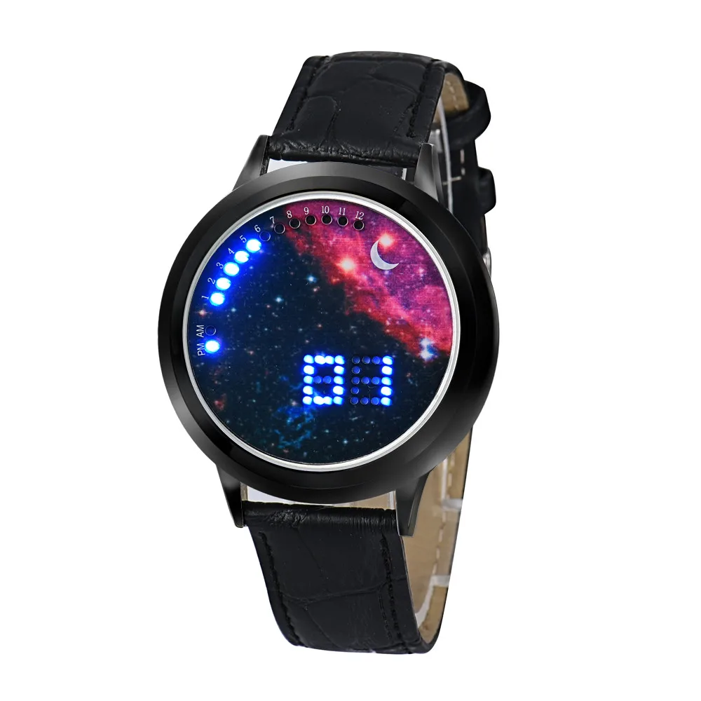 

Mens Watches Electronic LED Women Men Touch LED Multifunctional Sports Watch in Black and Silver Horloge Dames No waterproof