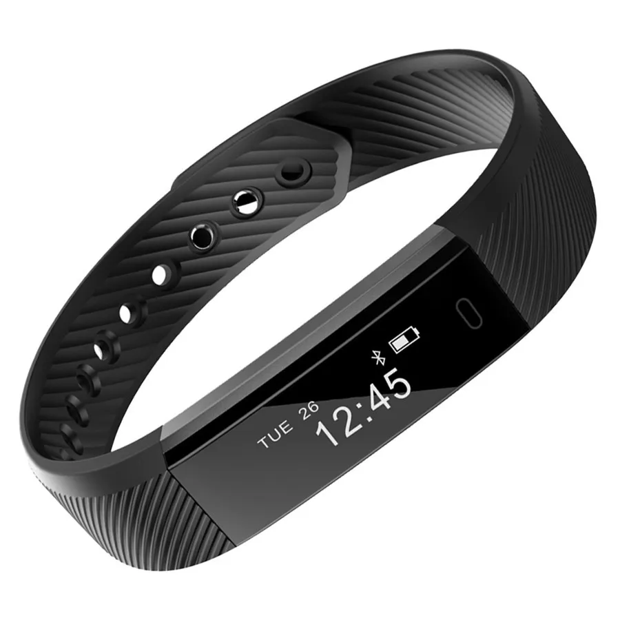 Smartband Спортивный Браслет фитнес-трекер Шагомер Счетчик шагов монитор сна Браслет будильник для IOS Android горячая распродажа - Цвет: Черный