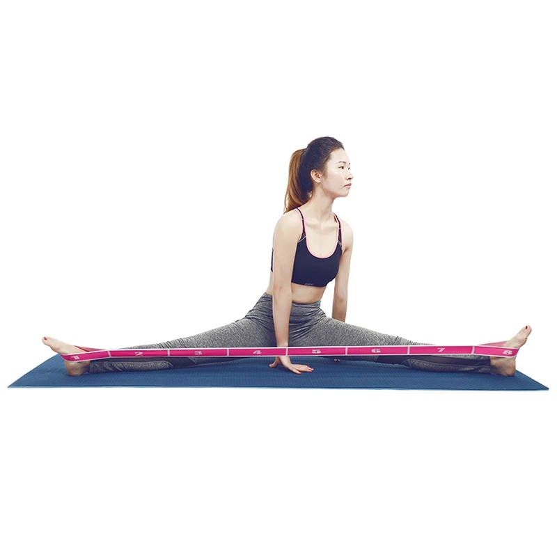 

Elastic Nylon Yoga Stretch Strap With 8 Loops Latex Latin Dance Band Split Stretching Toughness Training Fitness Tool