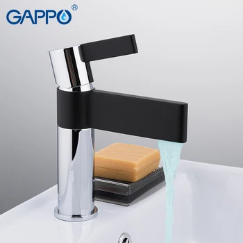 GAPPO Black Basin Faucet basin mixer tap waterfall bathroom black mixer bath mixer Deck Mounted Faucets taps double handles 3pcs waterfall chrome polished basin faucets deck mounted