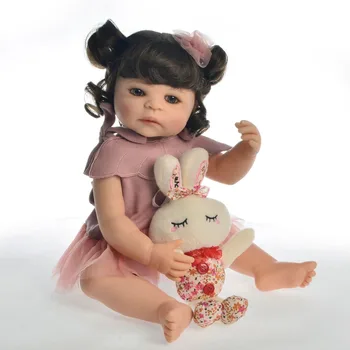 

Baby reborn doll 55cm bb girl dolls corpo silicone Boneca bebes Reborn Brinquedos Children's day gifts toys bed time plamates