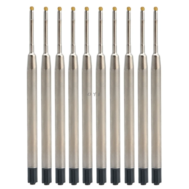 

10pcs Universal Standard Style Blue Ink 1MM Medium Nib Ball Point Pen Refills