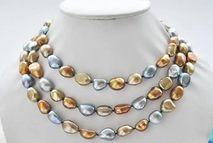 

song voge gem nanJ0925 black coffee champagne baroque potato freshwater pearl necklace