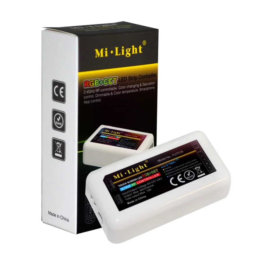 Milight 2,4 ГГц 4-зоны RGB CCT RGBW светодиодные полосы контроллер и 4 зоны сенсорный RF RGB пульт удаленного управления, cct контроллер и дистанционный держатель