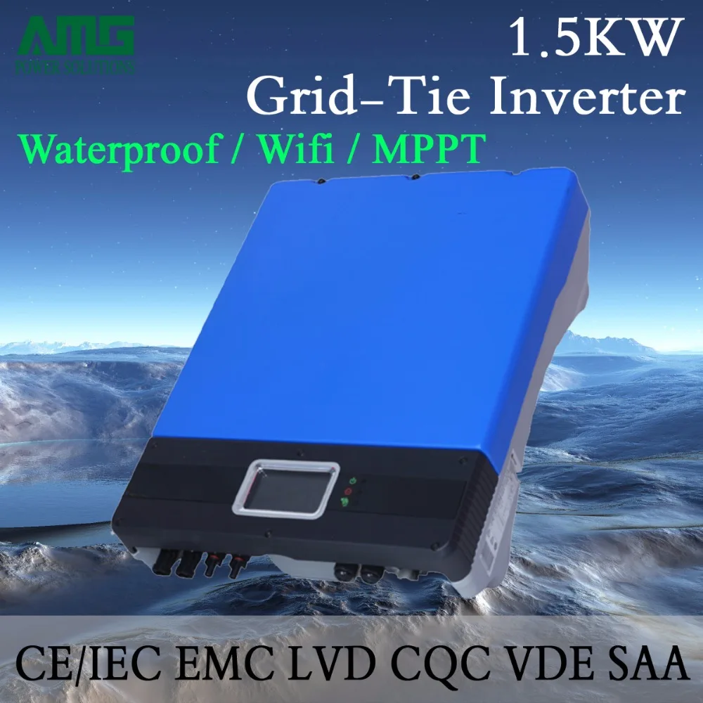 Solar Power On Grid MPPT Grid Tie Inverter 1.5KW/1500W Waterproof IP65