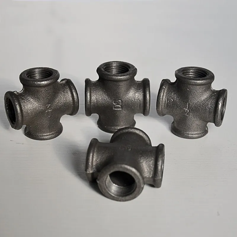 Cruzes Equal Feminino 90m Feminina Frisado Acessórios para Tubos de Ferro para Decoração de Casa Suporte de Loft Industrial Peças Lote g1 Preto