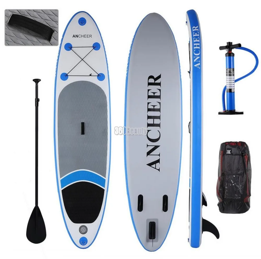 

ANCHEER SUP 10ft Inflatable All-purpose widened Surfboard Stand Up Paddle Board iSUP surf board with Adjustable Paddle Backpack