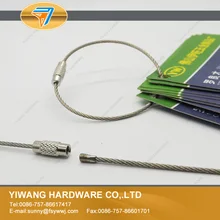 Одножильный провод, веревка, петля для ключей, проволочный брелок из нержавеющей стали,, Проволочная кабельной петли, брелок для ключей, 10 шт. в наборе, прочный