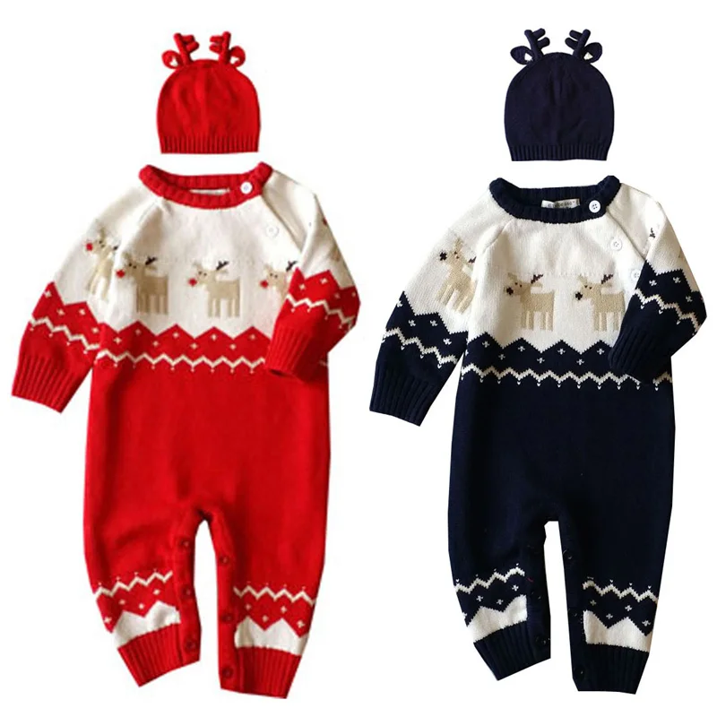 Buy Baby Christmas Rompers Thick Infant Clothes