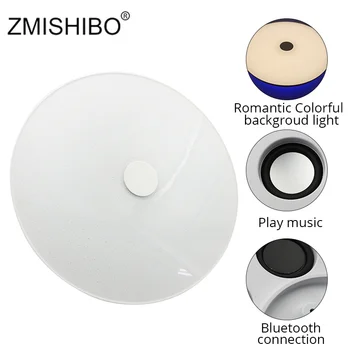 

ZMISHIBO LED ABS Ceiling Lamp Bluetooth Speaker Remote Controller Lights 36W 220V-240V Adjustable Lighting Color 2700K-6400K