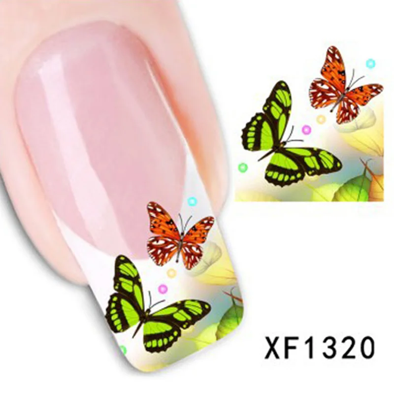 1x Butterfly Nail Stickers Nails Art Sticker Decorations Water Transfer