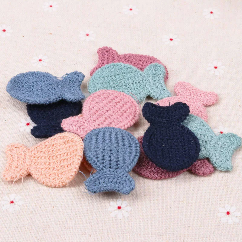 

10pcs Fish Knitted Lace Applique Trim Embroidered Lace Ribbon For Garment Accessories Decoration Sewing 35mm MZ304-1