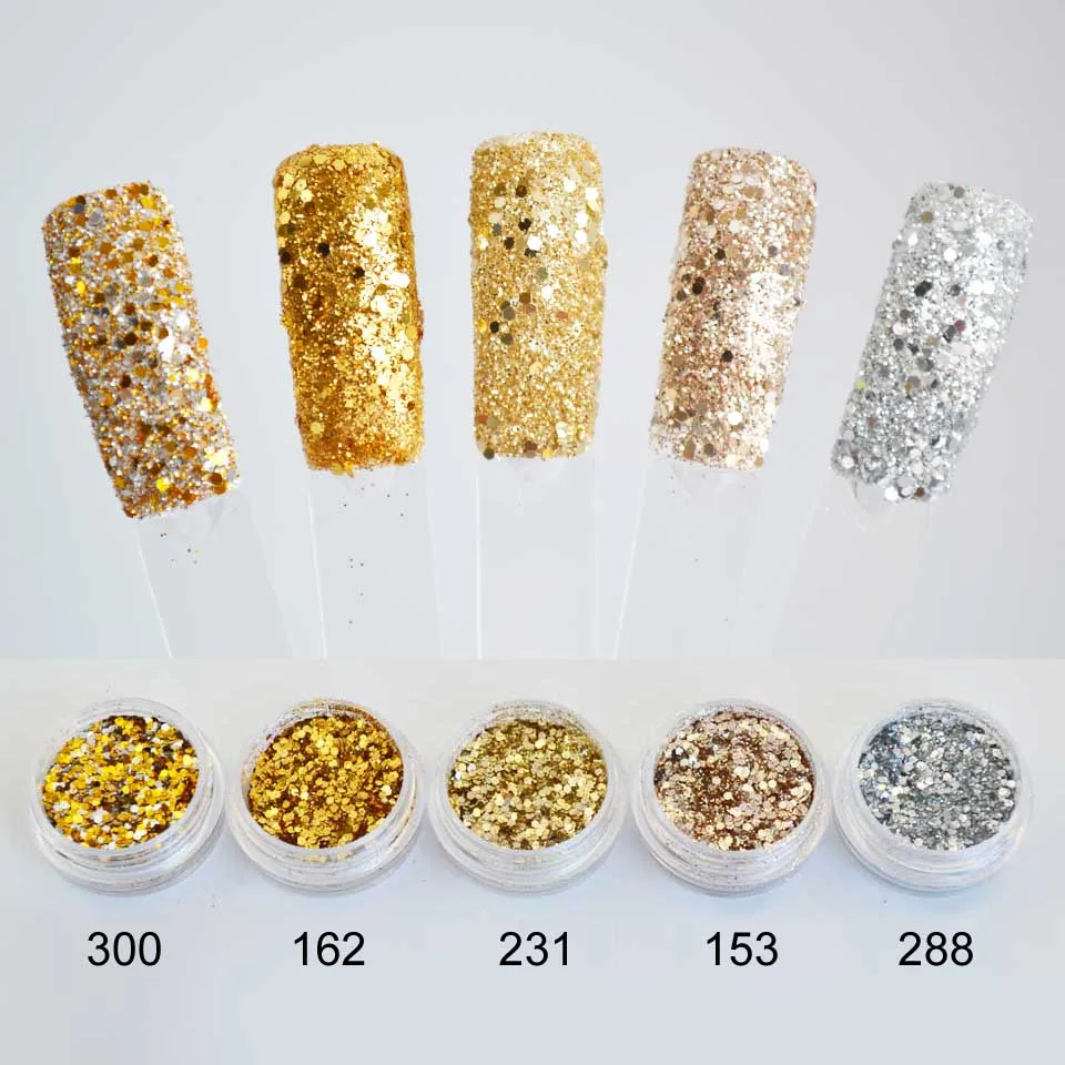 

Mix Gold Spangles for Nails Glitter Powder Shine Sequins for Nail Dust Glitters on Nails Tinsel for Nails Glitter SF2024