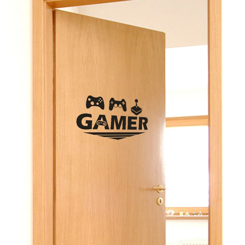 JX-LCLYL New Gamer Console Joystick Wall Sticker Boy Bedroom Video Game Room Decor Decal