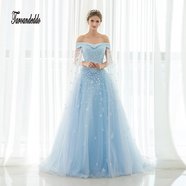 New Arrival Blue Off The Shoulder Hand Made Flowers Princess Wedding New Arrival Blue Off The Shoulder Hand Made Flowers Princess Wedding Dress Marry Dresses Bridal