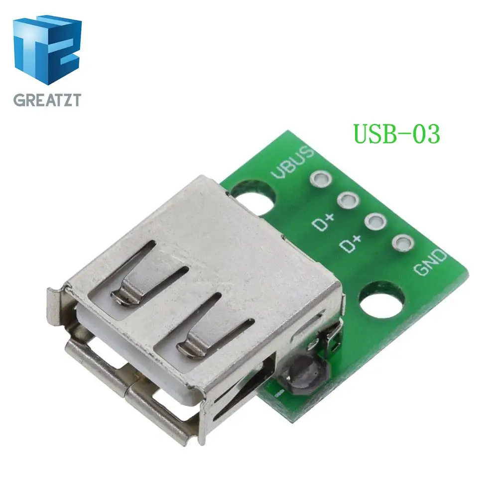 10 шт. Micro USB к DIP-адаптер 5pin разъем типа B pcb конвертер pinboard 2.54 - Цвет: USB-03