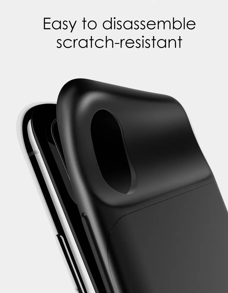 Mcdodo Battery Charger Cases for iPhone X 3200mAh Power Bank Case Ultra thin External Pack Backup Listen Music charger case (8)